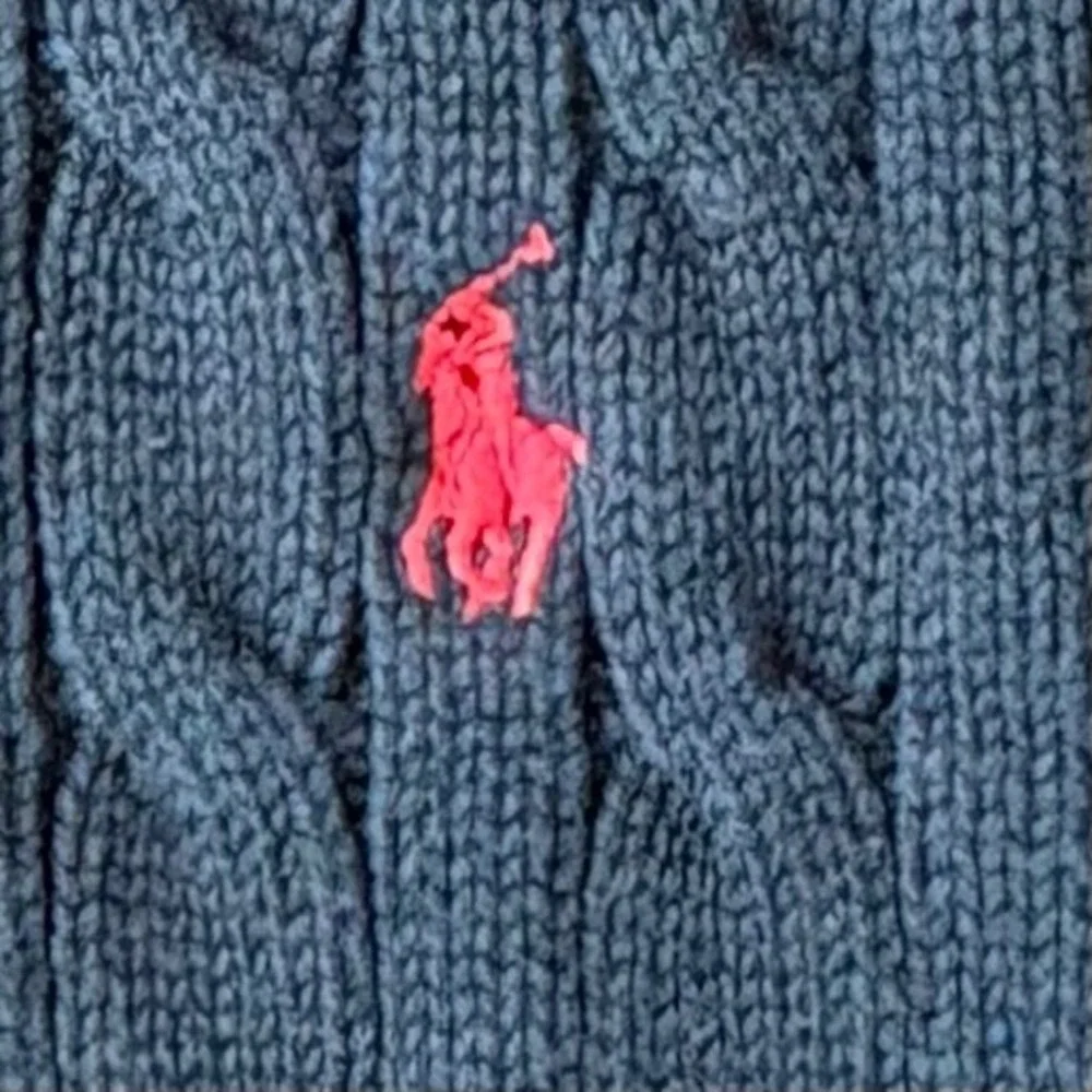 Polo Ralph Lauren Cable Knit Sweater Vest Boys Size 8 Navy Blue Preppy